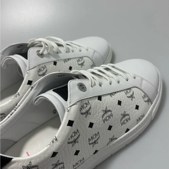 MCM Terrain Low Top Sneakers White Black Men’s Size EU 45/US 12